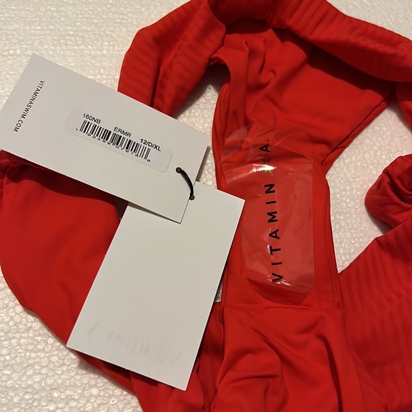 Any 1/$25 - Vitamin A Kaya Red Rib Bikini Bottom - Picture 7 of 16